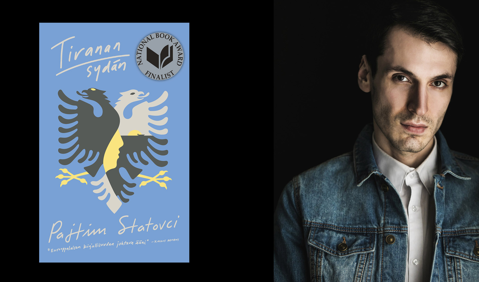 Pajtim Statovcin Tiranan sydämen uudessa painoksessa National Book Award -kannet