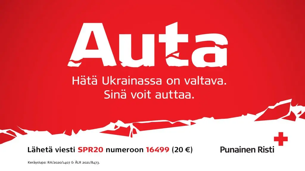 Kustannusosakeyhtiö Otava ja Suomalainen Kirjakauppa lahjoittavat 50 000 euroa Suomen Punaiselle Ristille Ukrainan sodan uhrien tukemiseen